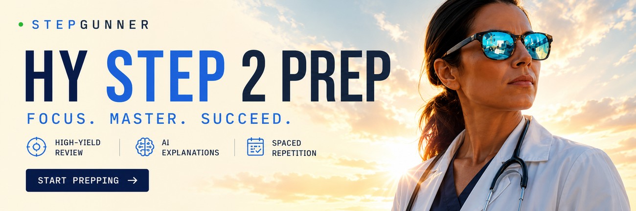 StepGunner — High-Yield Step 2 Prep. Get the app on the App Store.