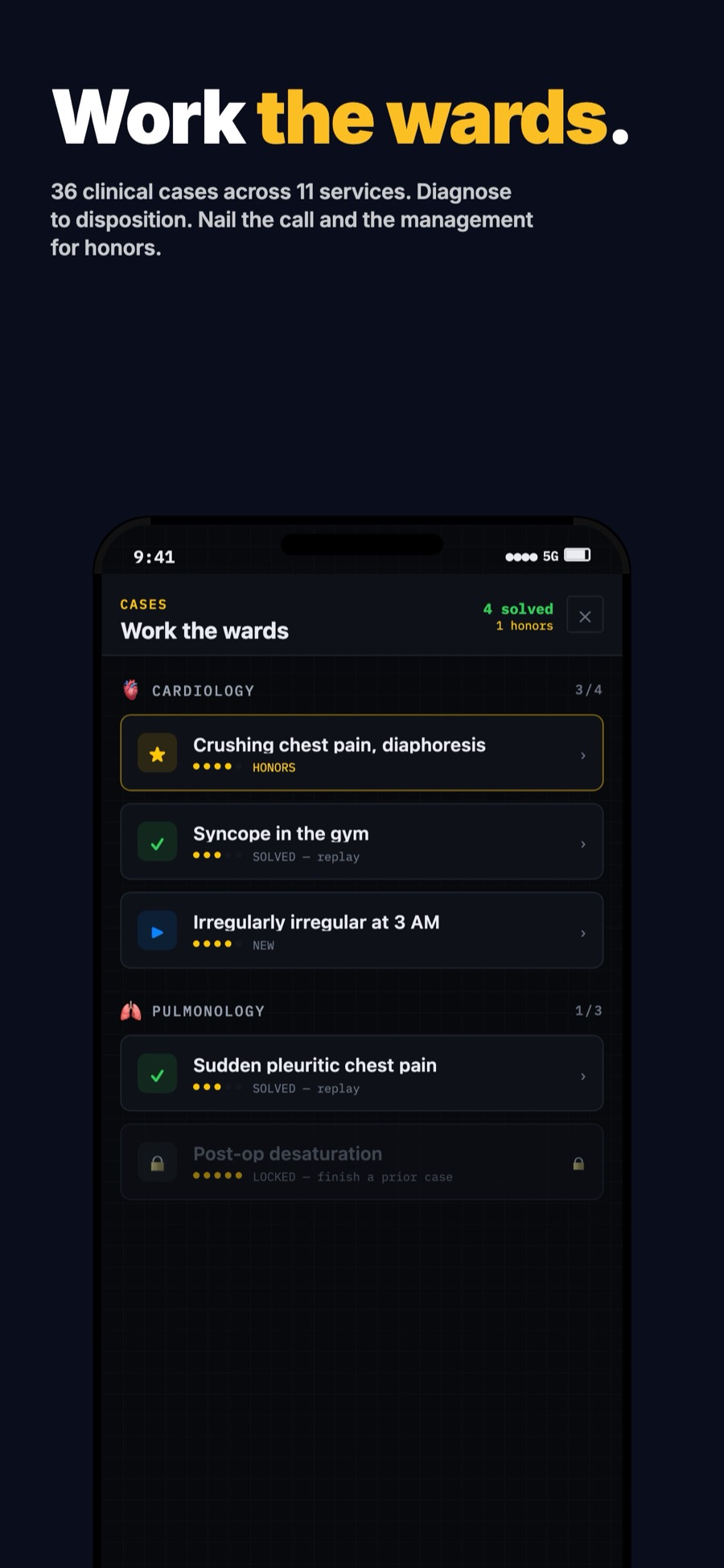 Case Missions — work the wards
