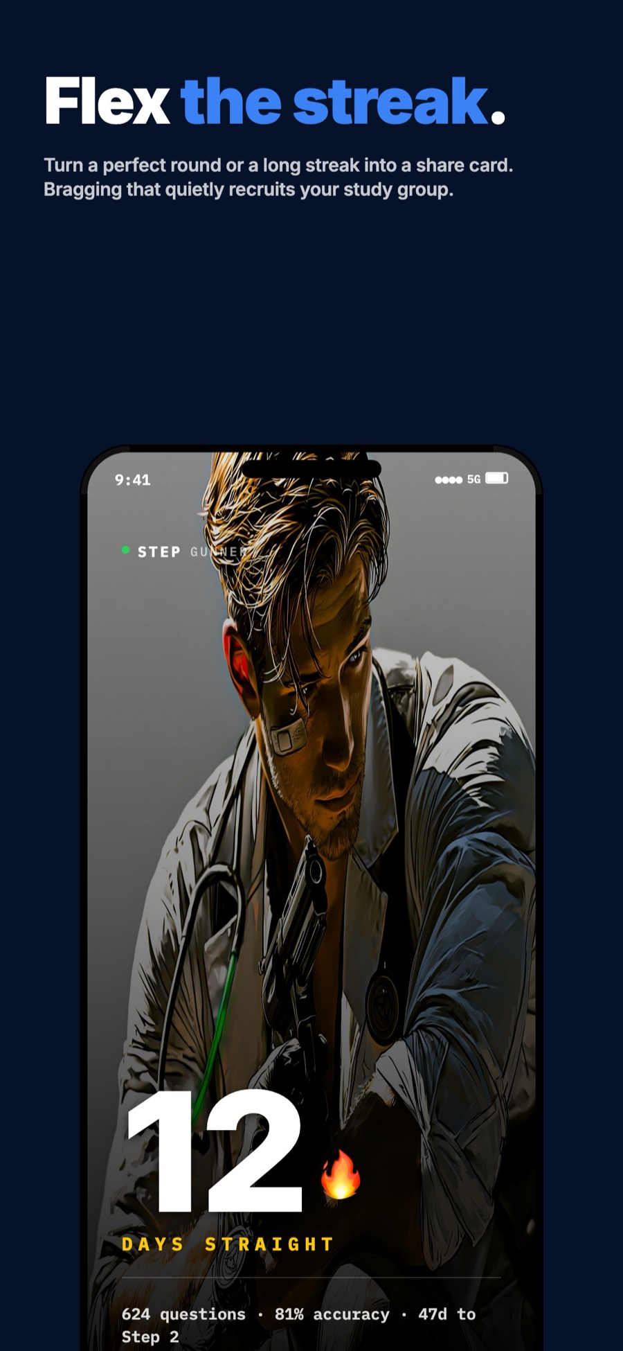 Share cards — flex the streak